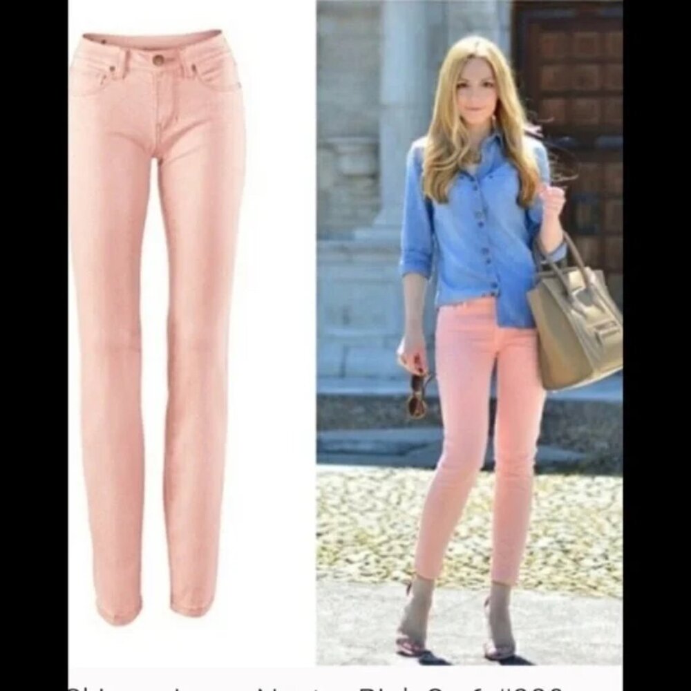 CAbi Nectar Pink Skinny Jeans Style 224 Size 8